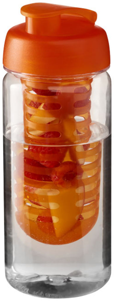 Пляшка спортивна H2O Octave , колір прозорий, помаранчевий