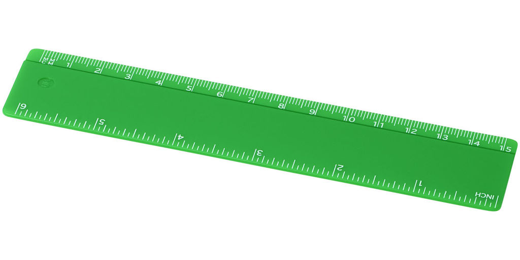 Лінійка Renzo  15 см, колір зелений