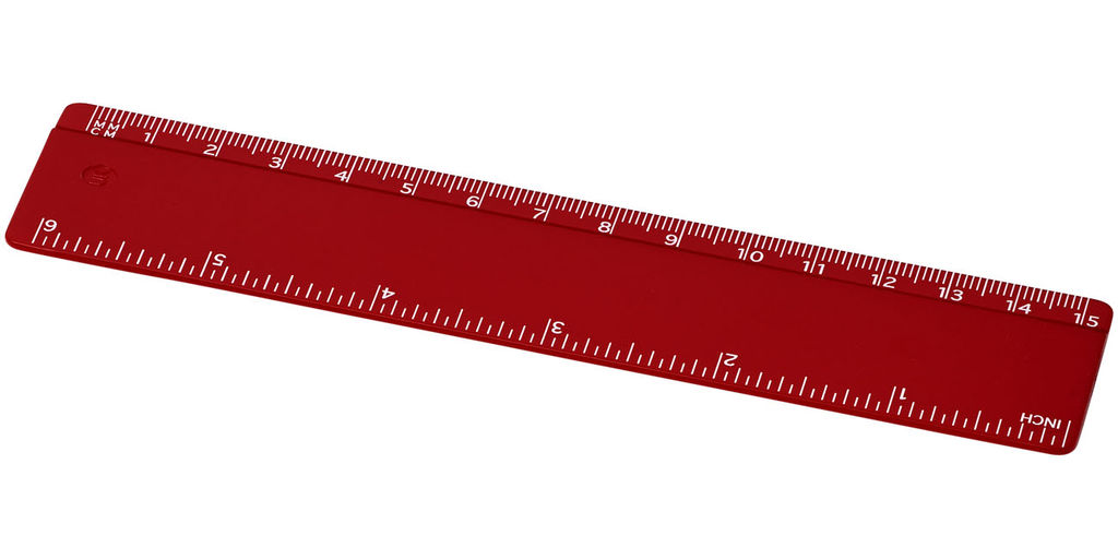 Лінійка Renzo  15 см, колір червоний