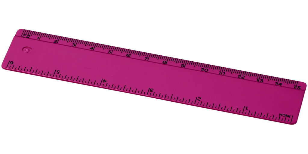 Лінійка Renzo  15 см, колір рожевий