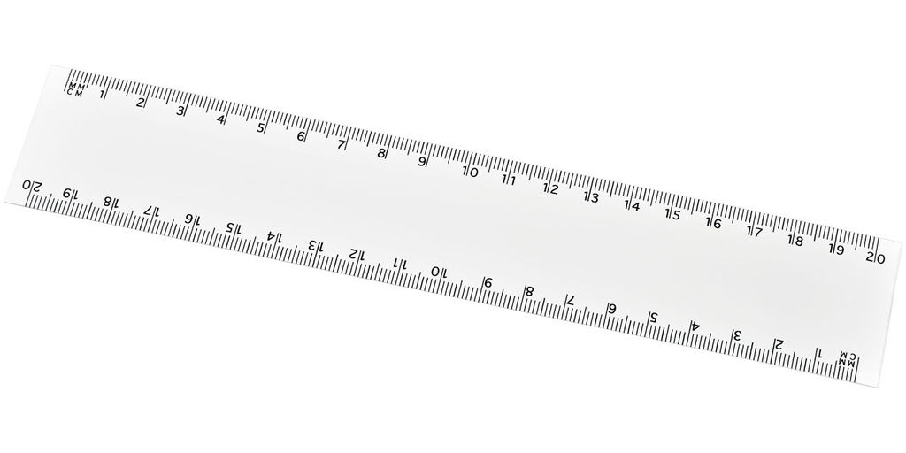 Лінійка гнучка Arc  20 см, колір білий