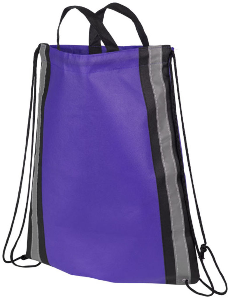 Світловідбиваючий рюкзак зі шнурками, колір пурпурний