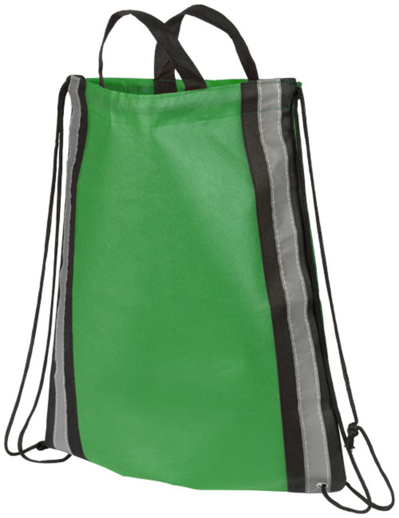 Світловідбиваючий рюкзак зі шнурками, колір зелений