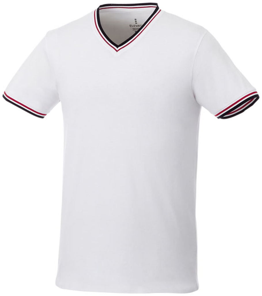 Футболка Elbert чоловіча з коротким рукавом та кишенькою, колір білий, темно-синій, червоний  розмір XL