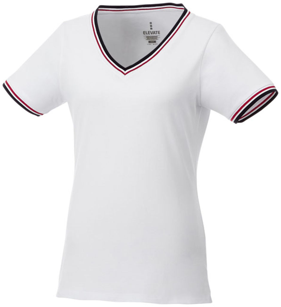 Футболка Elbert жіноча з коротким рукавом та кишенькою, колір білий, темно-синій, червоний  розмір XS
