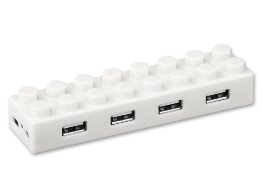 USB-розгалужувач 2.0, 4 порти, колір білий