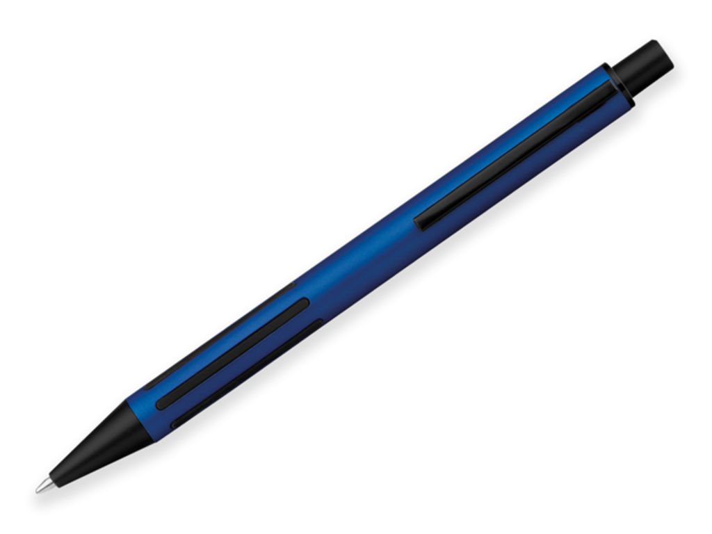 Металева кулькова ручка, сині чорнила, колір синій