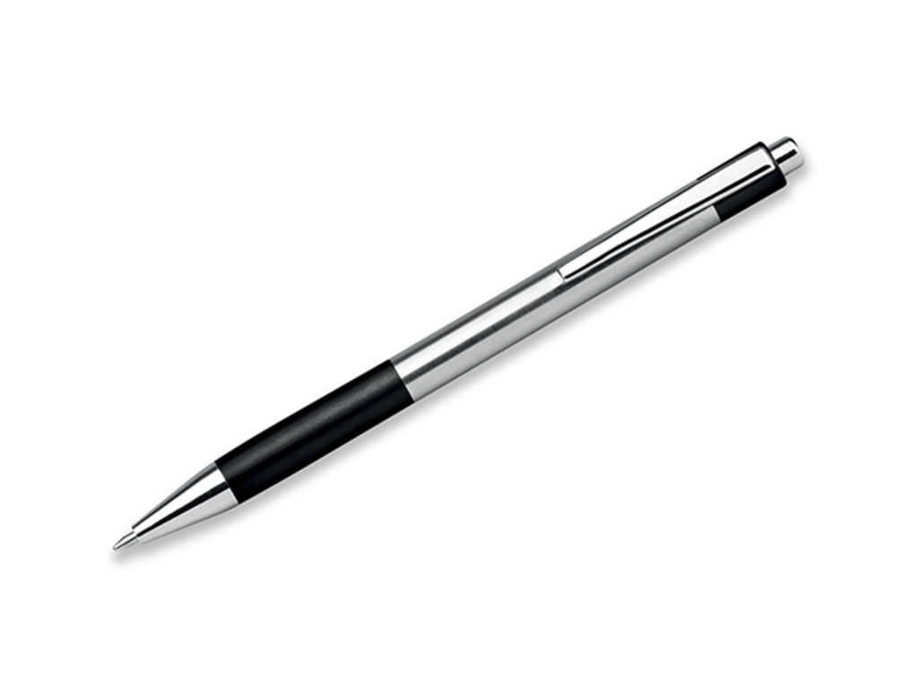 Шариковая ручка из нержавеющей стали, синие чернила, цвет черный