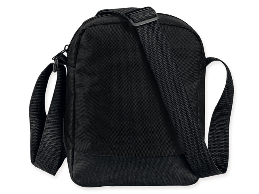 Поліестерова дорожня сумка з плечовим ременем, 600D, колір чорний