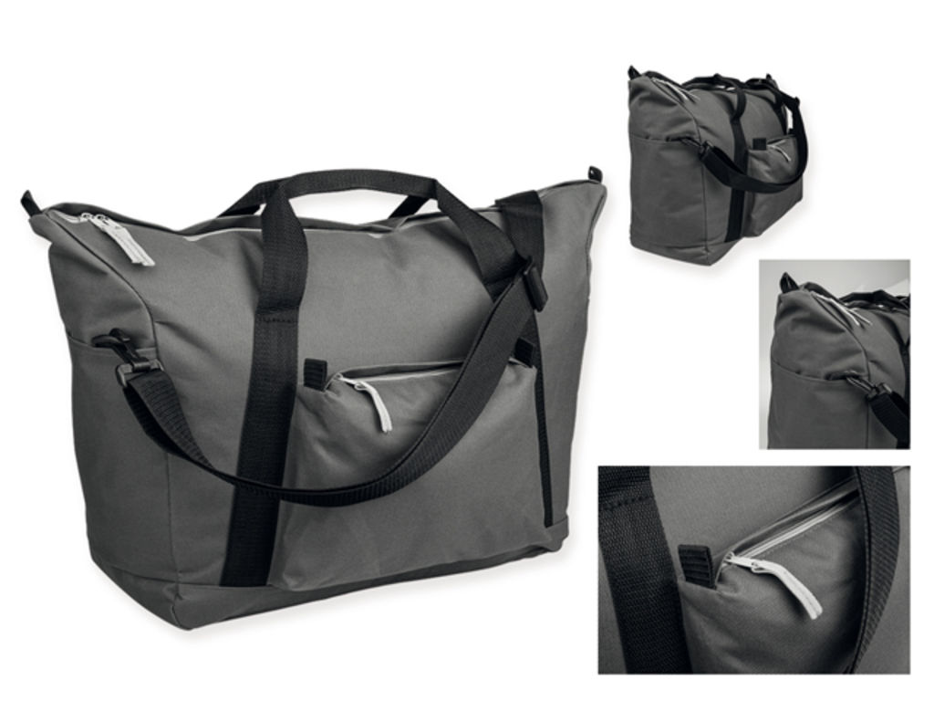 Дорожня сумка з поліестеру, 600D, колір сірий
