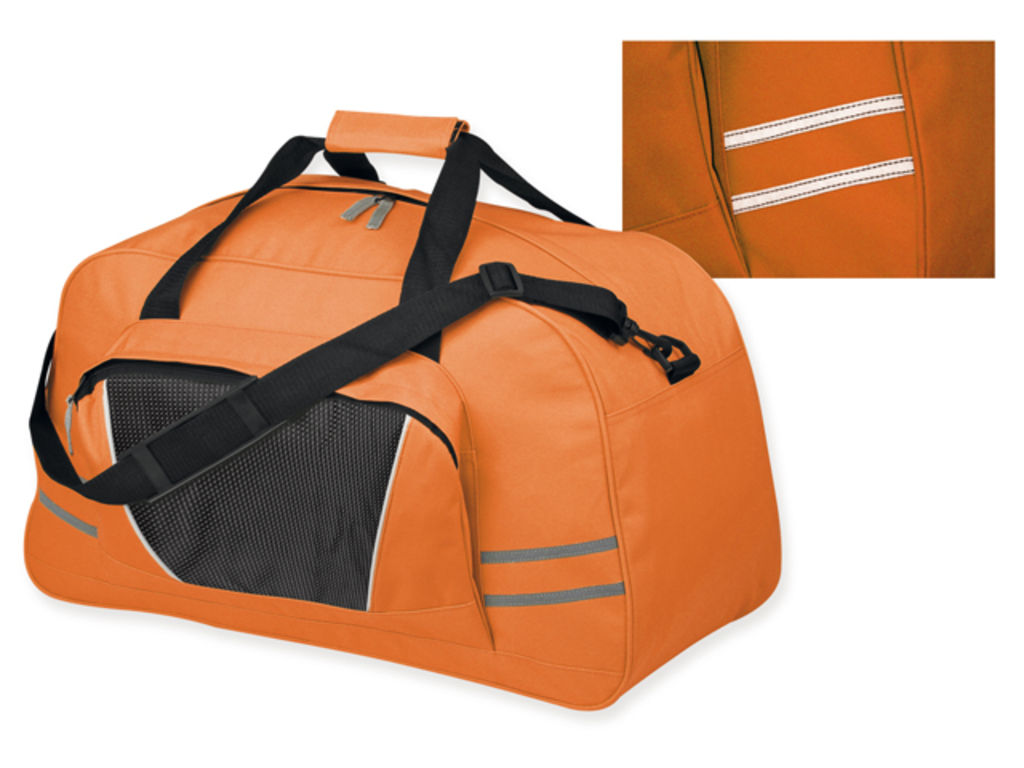 Дорожня сумка з поліестеру, 600D, колір помаранчевий