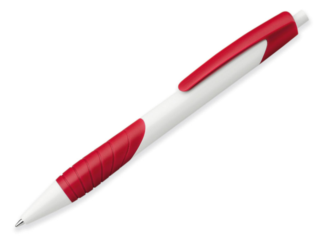 Пластиковая шариковая ручка, синие чернила, цвет красный
