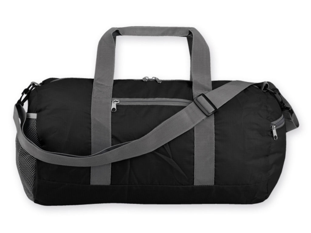 Складна спортивна сумка, 190T RIPSTOP/поліестер, колір чорний