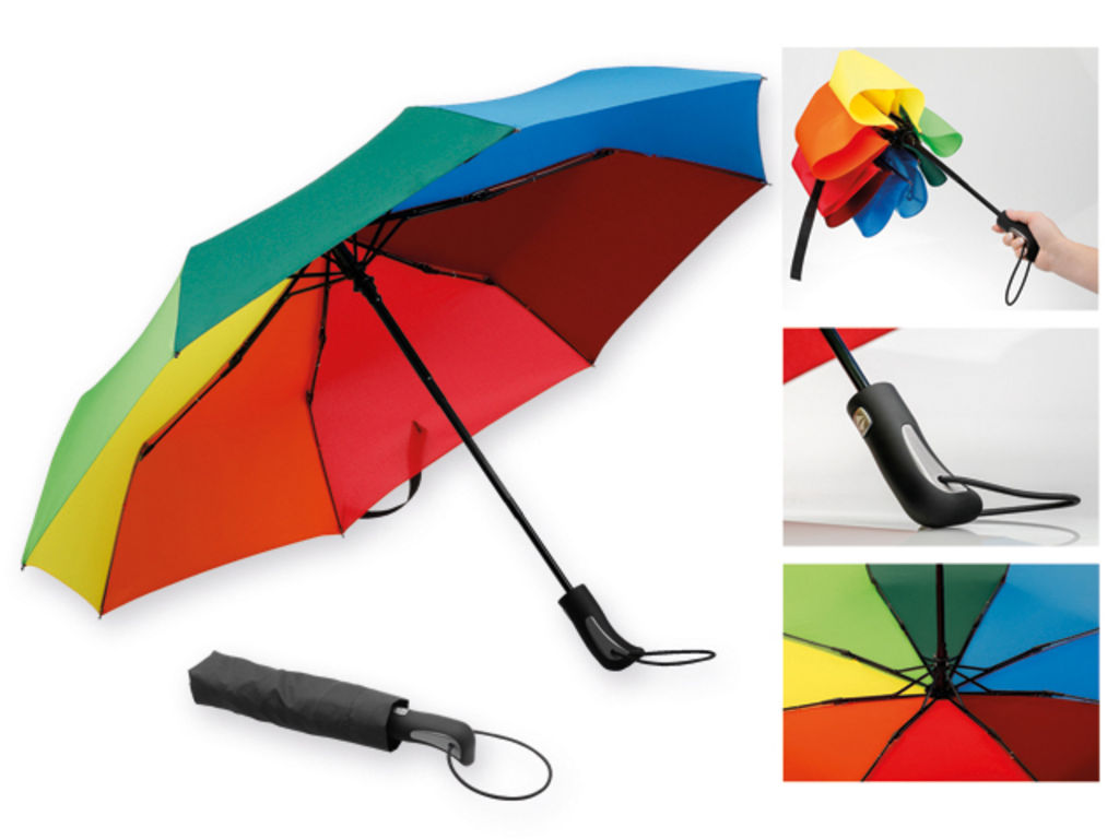 Складана парасолька з поліестеру з системою відкриття/закриття, 8 секторів