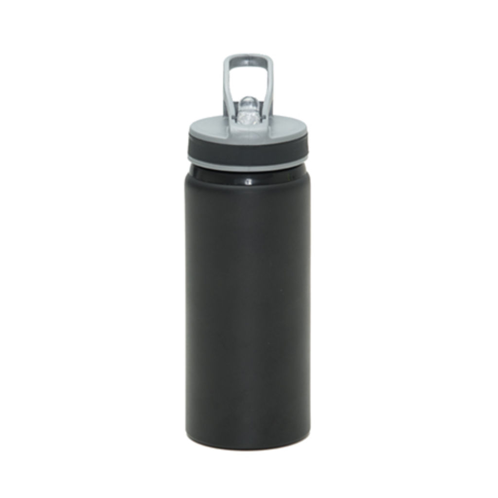 TRIATHLON Мульти-спортивная алюминиевая бутылка объемом 600 мл, цвет черный  размер UNICA