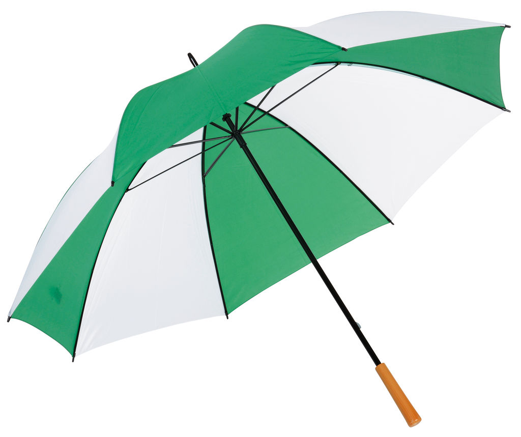 Зонт-трость RAINDROPS, цвет зелёный, белый