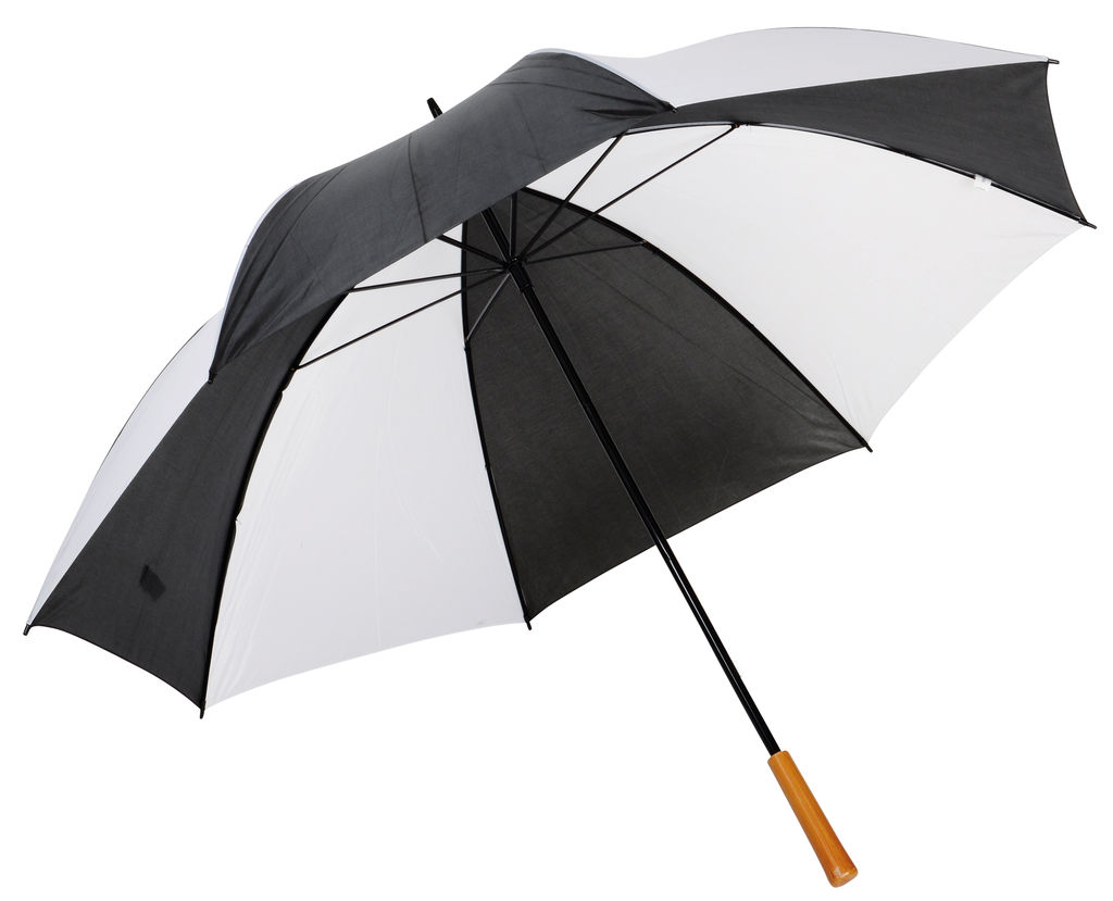Зонт-трость RAINDROPS, цвет белый, чёрный
