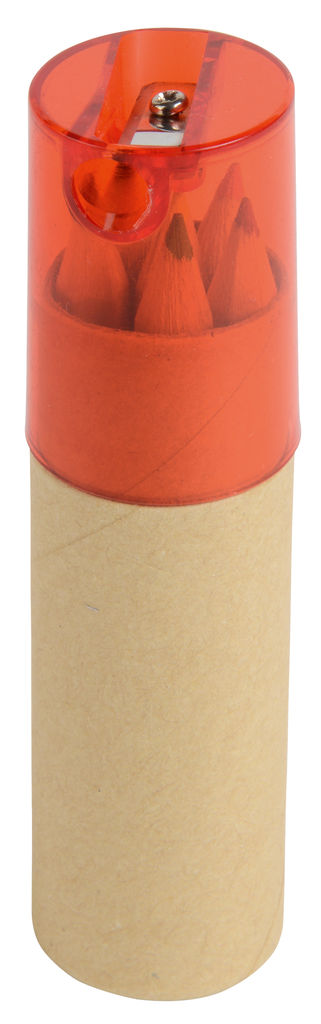 Набір олівців SMALL CIRCLE, колір коричневий, червоний