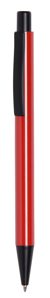 Ручка шариковая алюминиевая QUEBEC, цвет красный