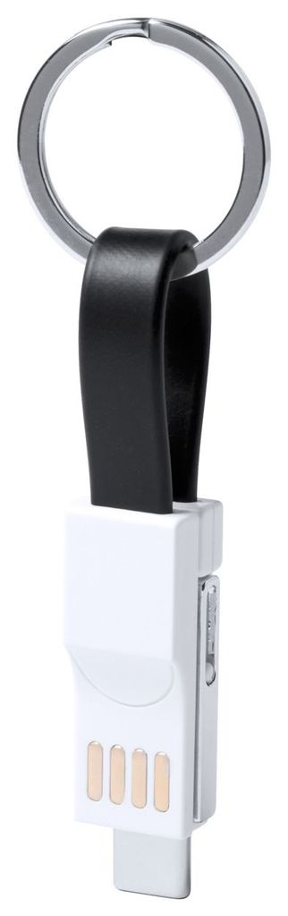 Брелок-зарядний кабель USB Hedul, колір чорний