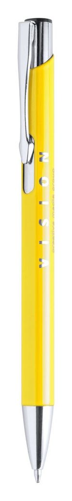 Ручка шариковая Bizol, цвет желтый