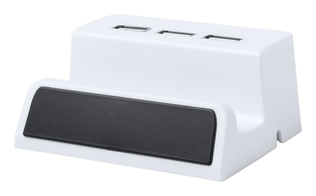 Хаб USB Delawer, колір білий