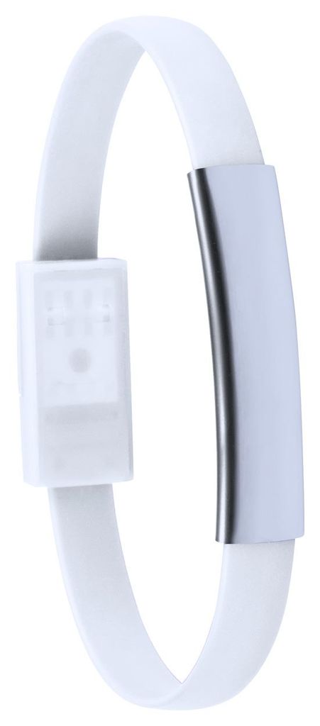 Браслет із зарядним кабелем USB Ceyban, колір білий