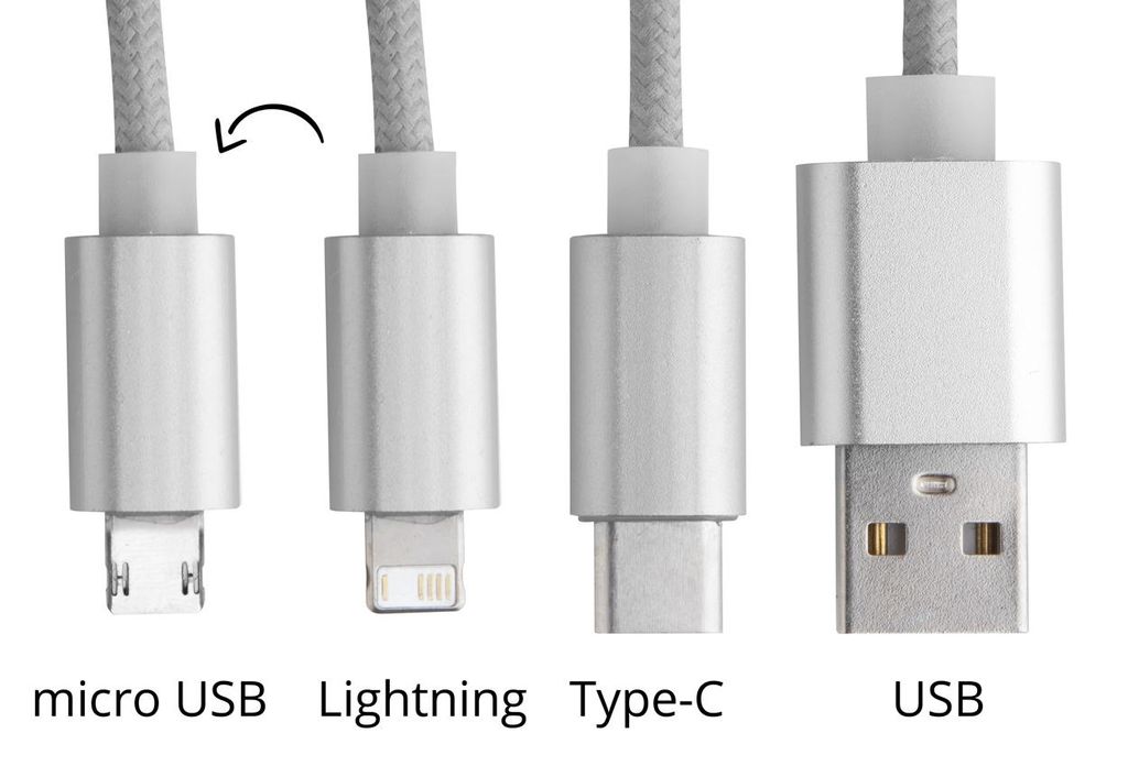 Кабель зарядный USB Scolt, цвет серебристый - AP721102-21- Фото №2