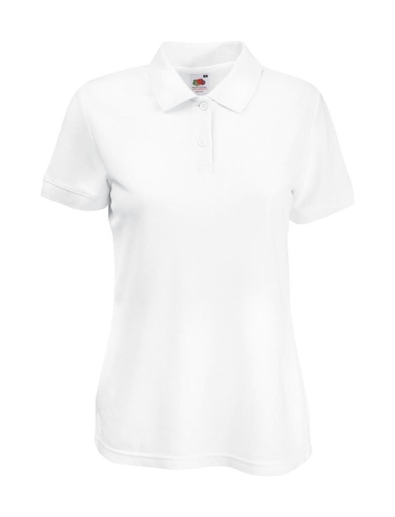 Рубашка поло женская 65/35, цвет белый  размер M