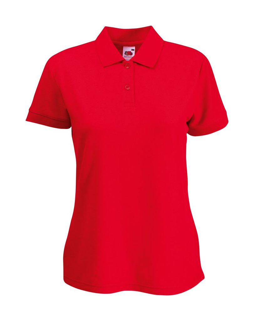 Рубашка поло женская 65/35, цвет красный  размер L