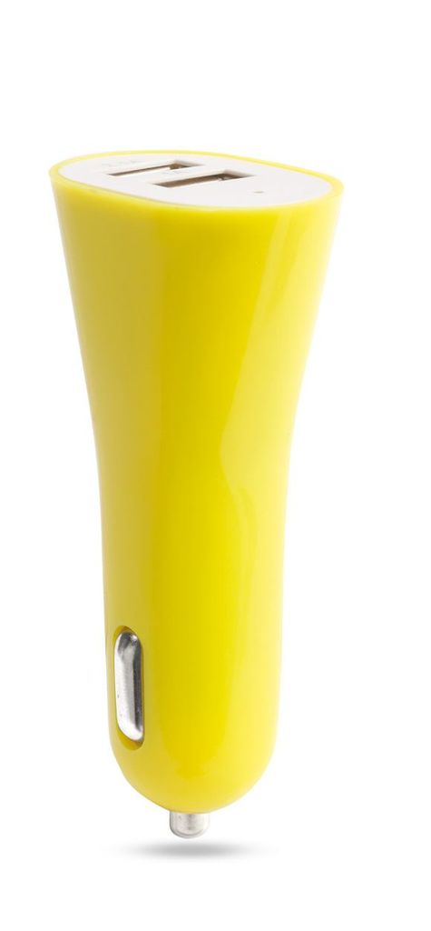 Зарядний автомобільний USB пристрій LerfalHeyon, колір жовтий