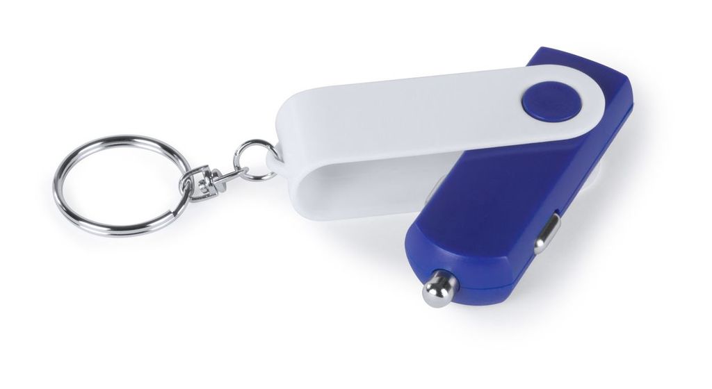 Зарядний автомобільний USB пристрій LerfalHanek, колір синій