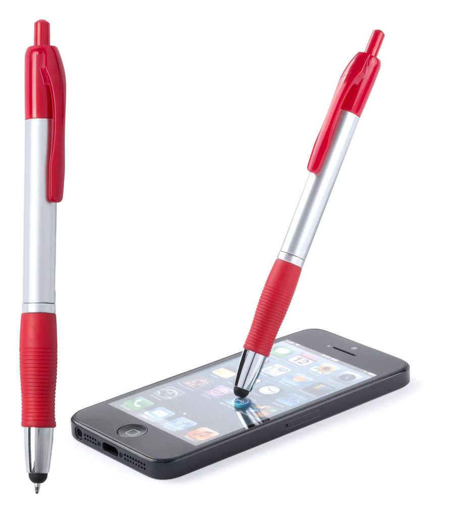 Ручка-стилус шариковая Clurk, цвет красный