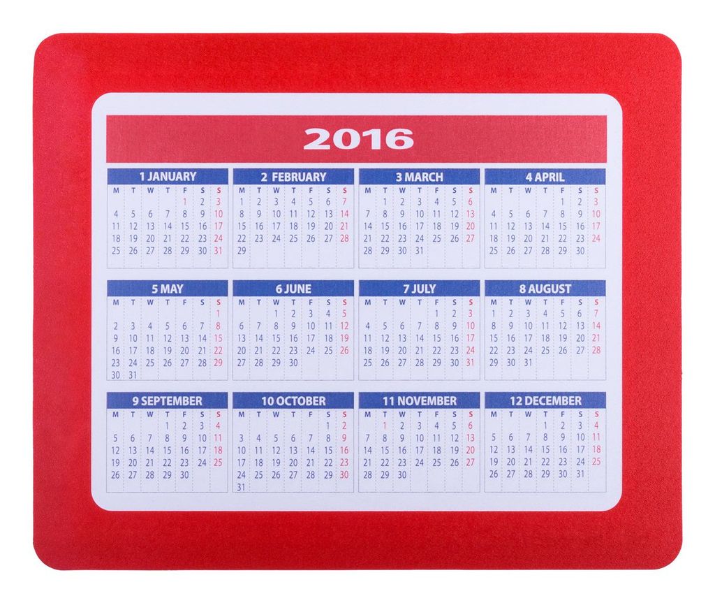 Килимок для миші-календар Aplix, колір червоний