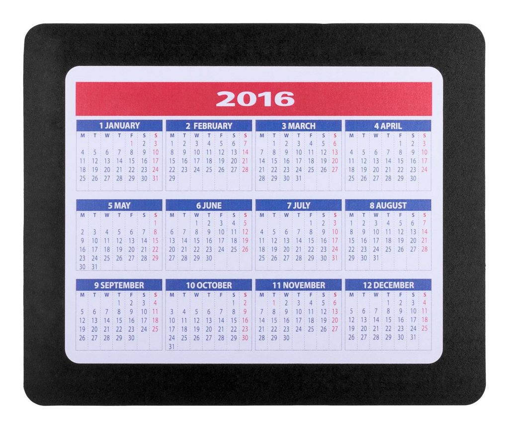 Килимок для миші-календар Aplix, колір чорний