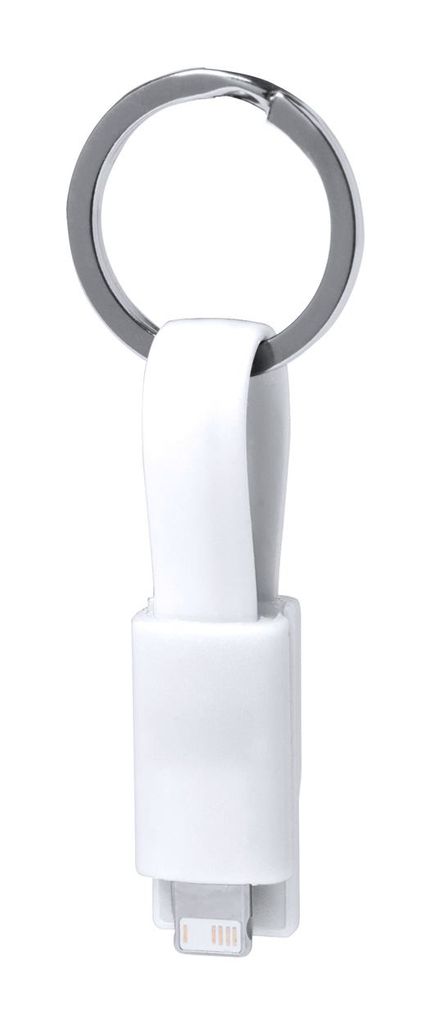 Брелок-зарядный кабель USB Holnier, цвет белый