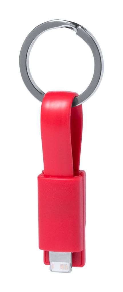 Брелок-зарядний кабель USB Holnier, колір червоний