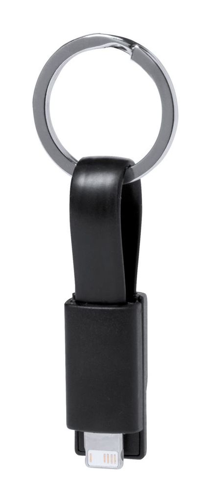 Брелок-зарядний кабель USB Holnier, колір чорний