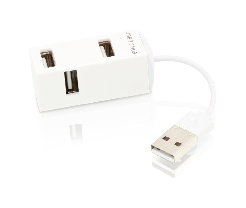 Хаб USB Geby, колір білий