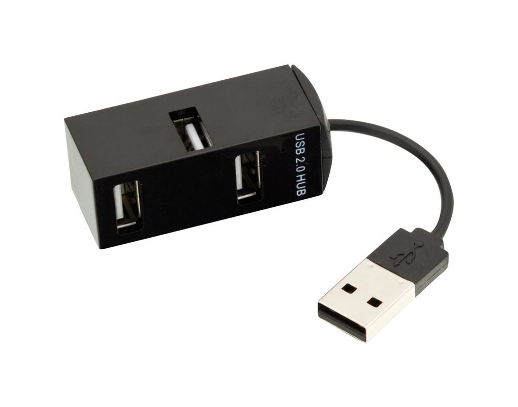 Хаб USB Geby, колір чорний