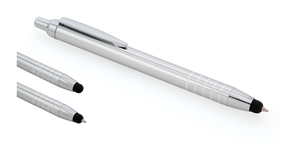 Ручка-стилус кулькова Tecxo, колір сріблястий