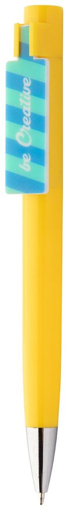 Ручка кулькова CreaClip, колір жовтий