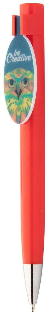 Ручка шариковая CreaClip, цвет красный