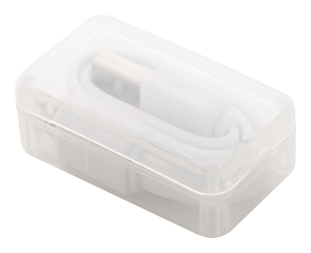 Кабель зарядный USB Stash, цвет белый - AP810422-01- Фото №2