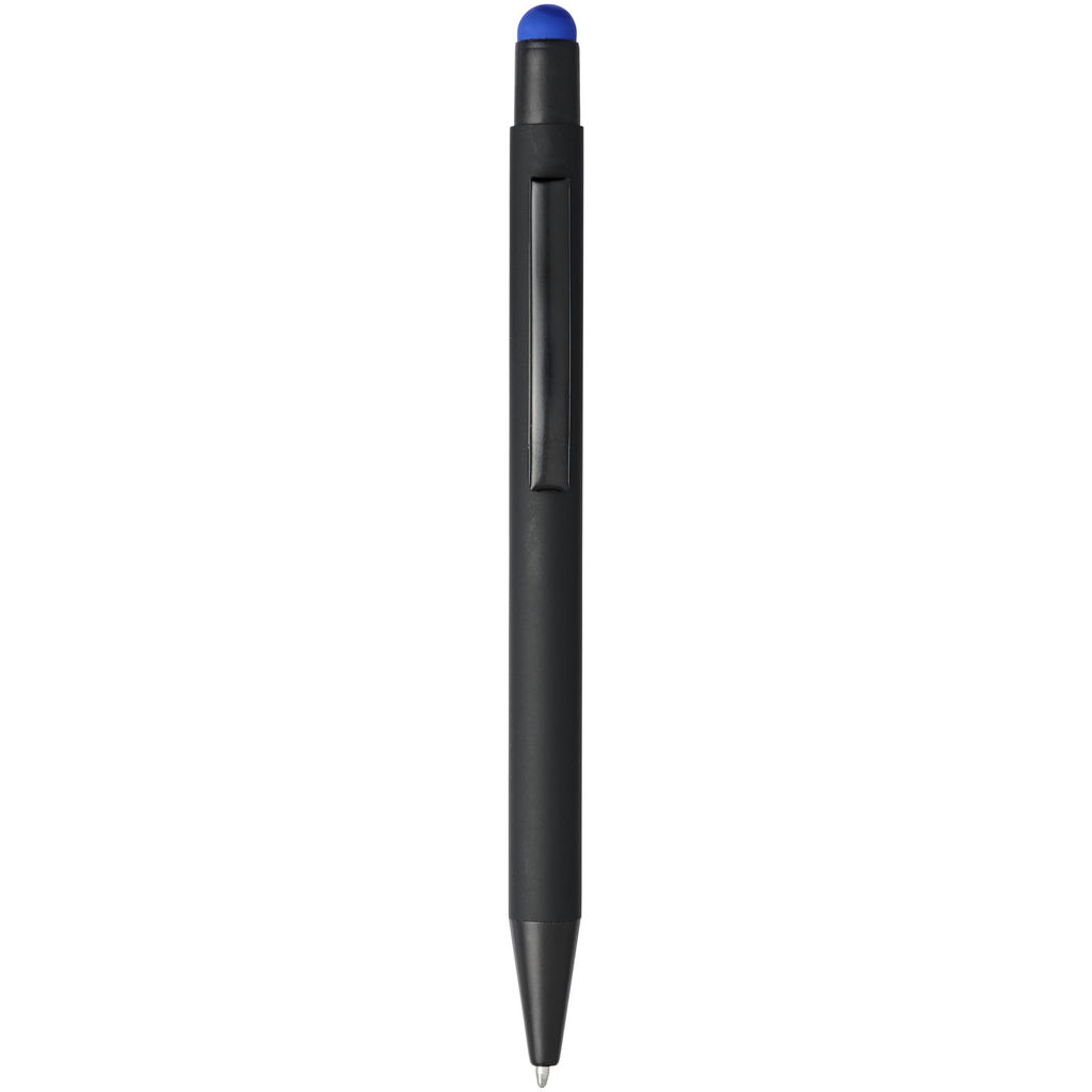 Ручка-стилус кулькова Dax, колір суцільний чорний, яскраво-синій