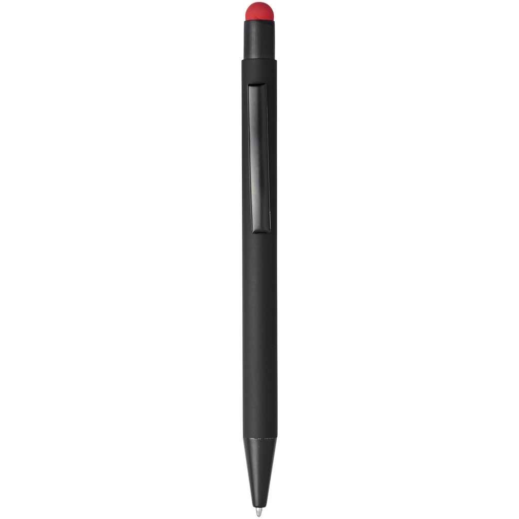 Ручка-стилус кулькова Dax, колір суцільний чорний, червоний