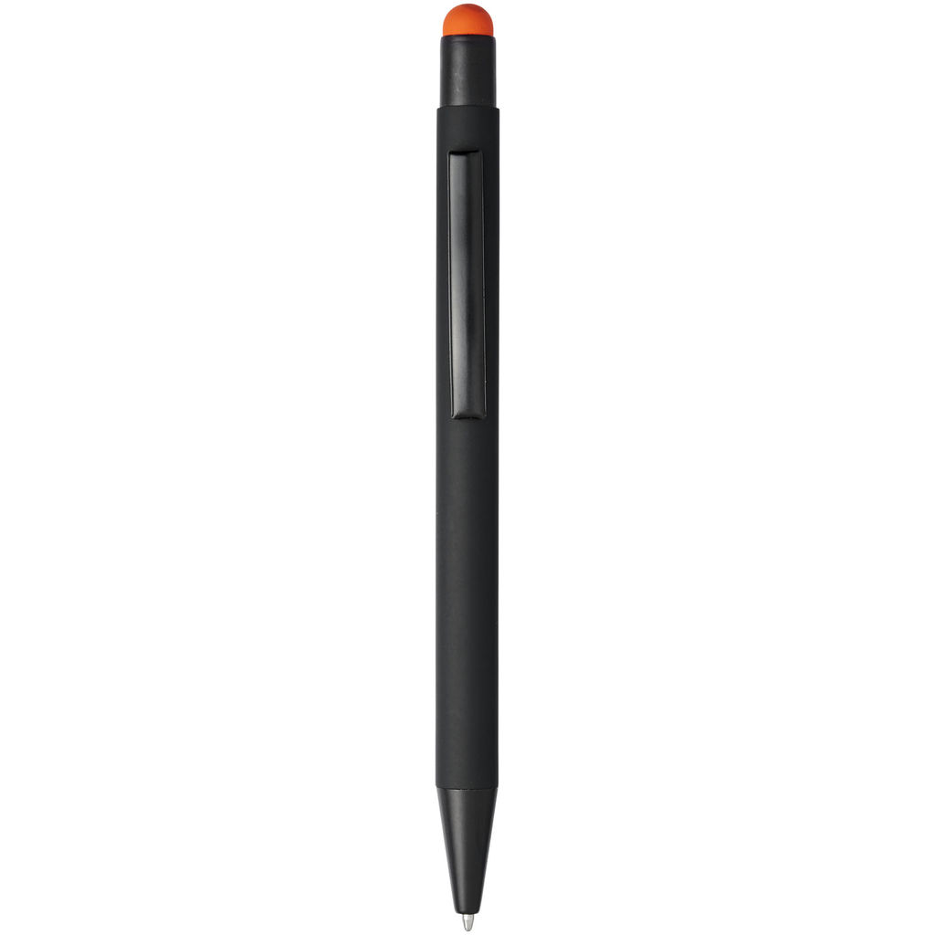 Ручка-стилус кулькова Dax, колір суцільний чорний, помаранчевий