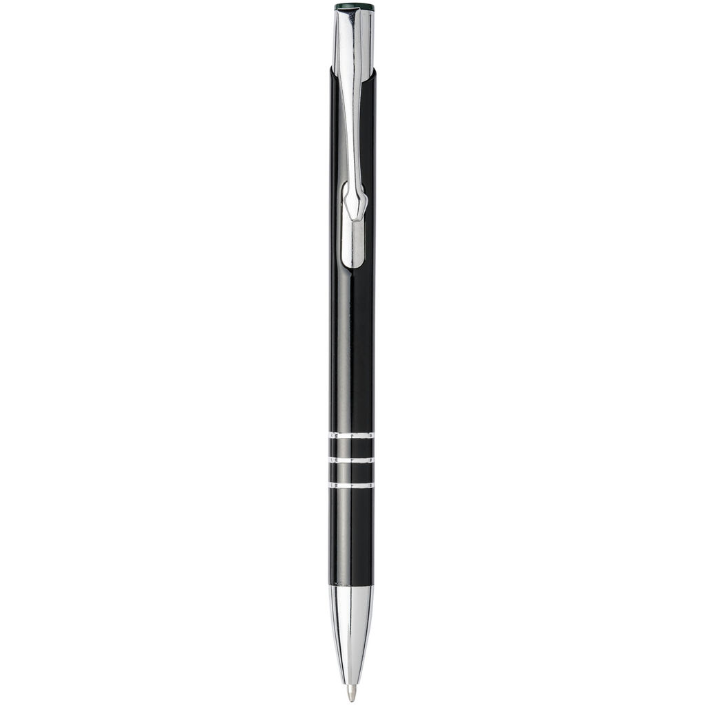 Ручка шариковая Moneta , цвет сплошной черный, светло-зеленый