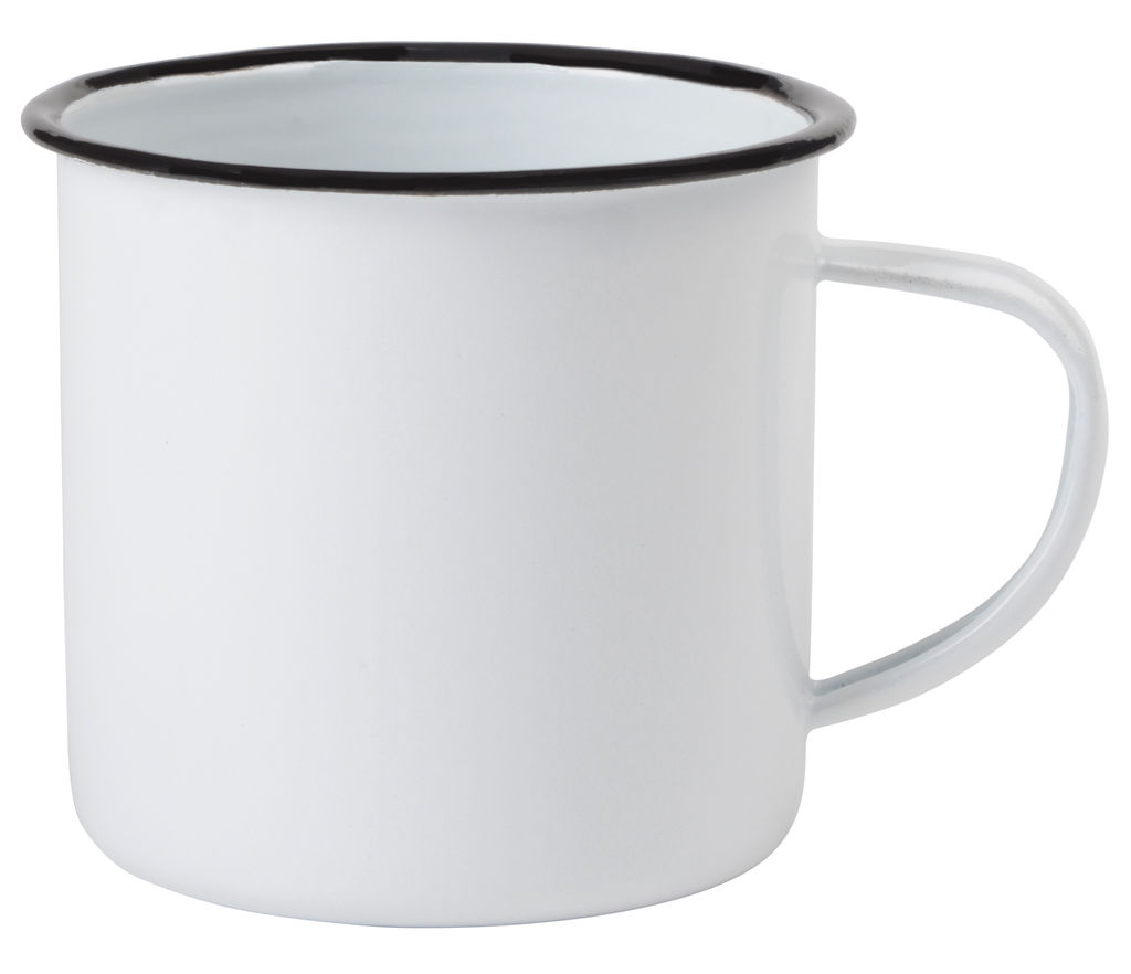Кружка эмалированная RETRO CUP, цвет белый