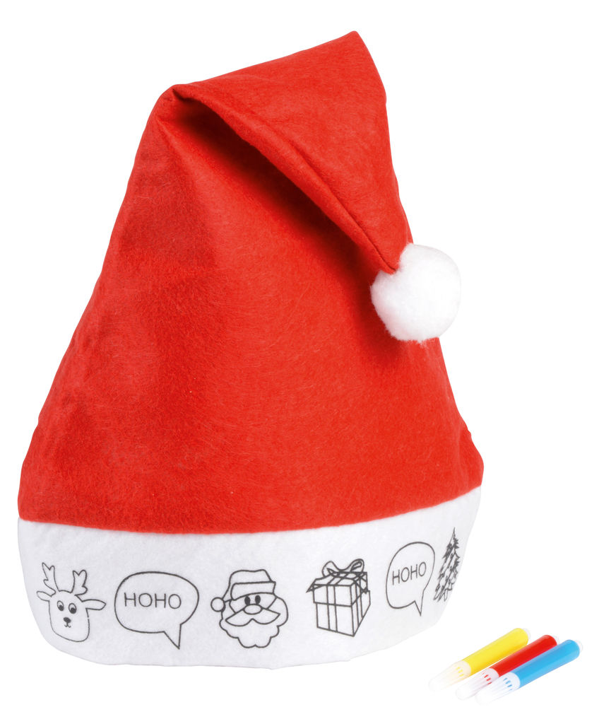Шапка різдвяна COLOURFUL HAT, колір червоний, білий